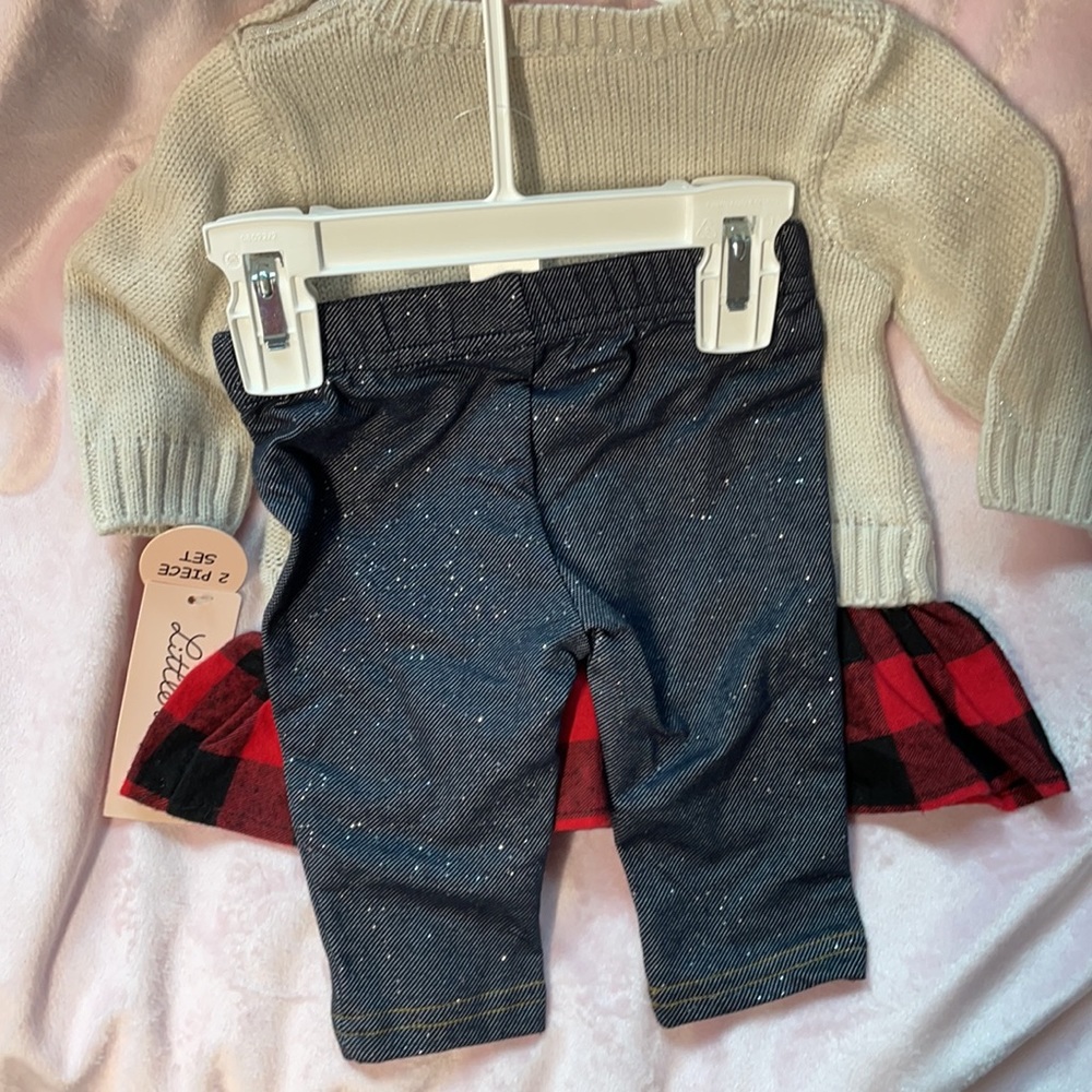 NWT little lass  sweater set 3/6 - Picture 3 of 5